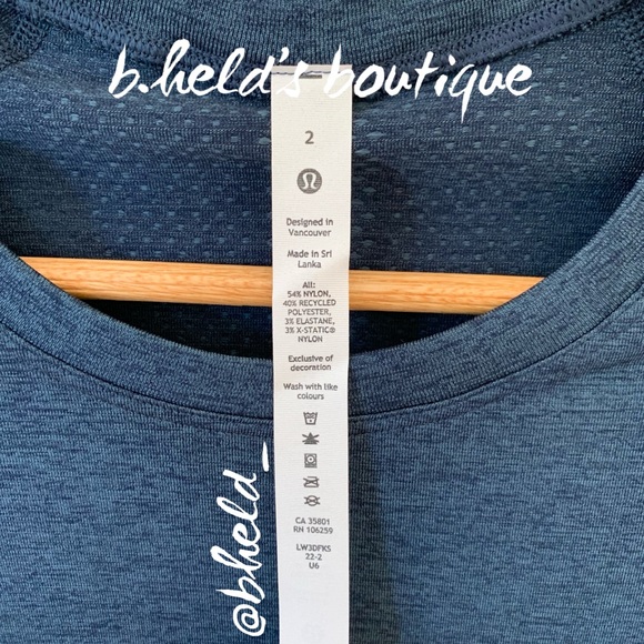lululemon Swiftly Tech Long Sleeve Shirt 2.0 in True Navy/Iron Blue Sz 2 New NWT - Picture 7 of 12